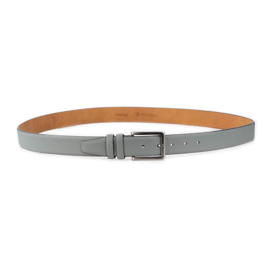 gray golf belt mens grained leather high quality 3