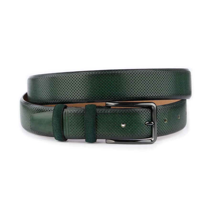 green golf belt perforated real leather high quality 1 23 31072024 35 PERFBELTGREE