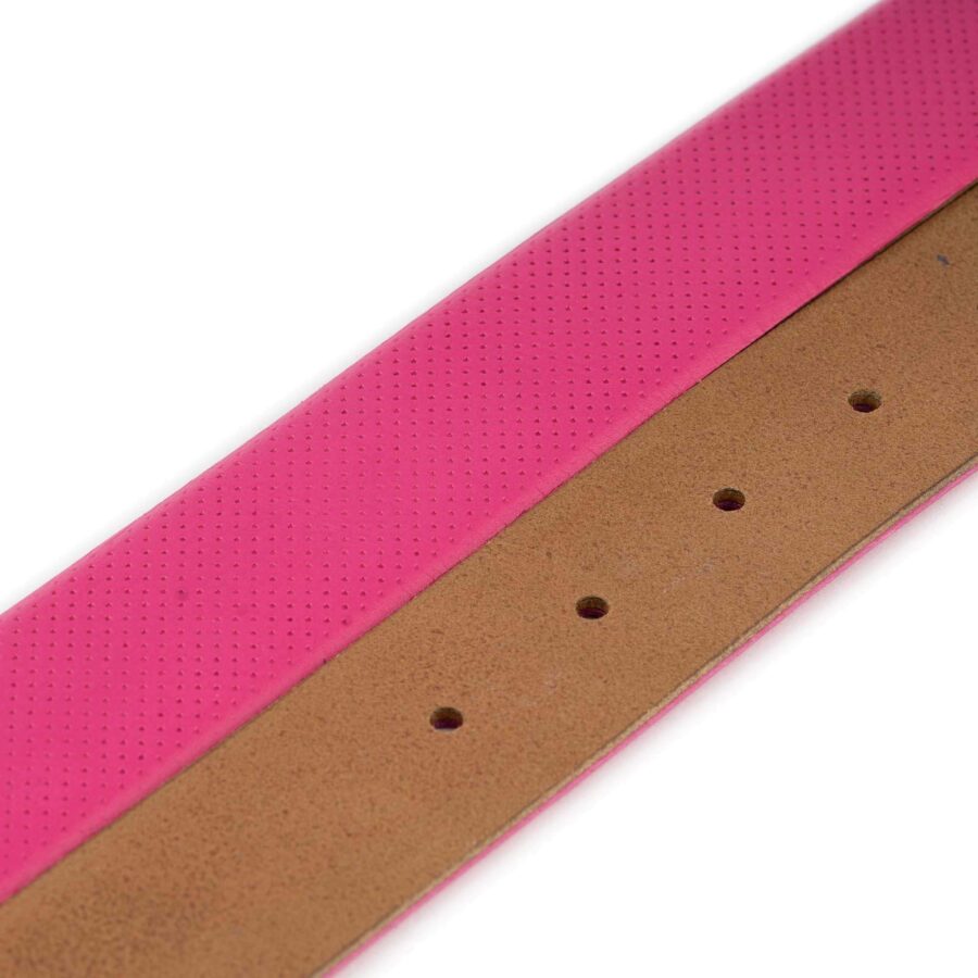 ladies golf belts pink leather perforated 3