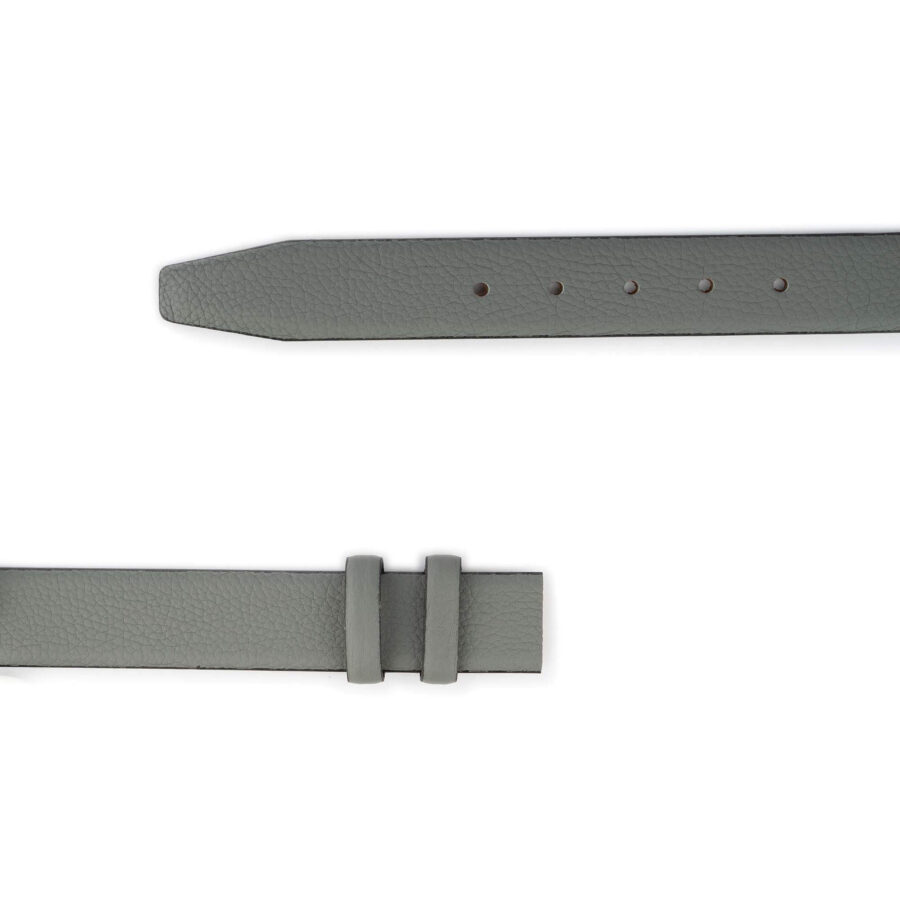 light gray leather strap for clasp buckles 2