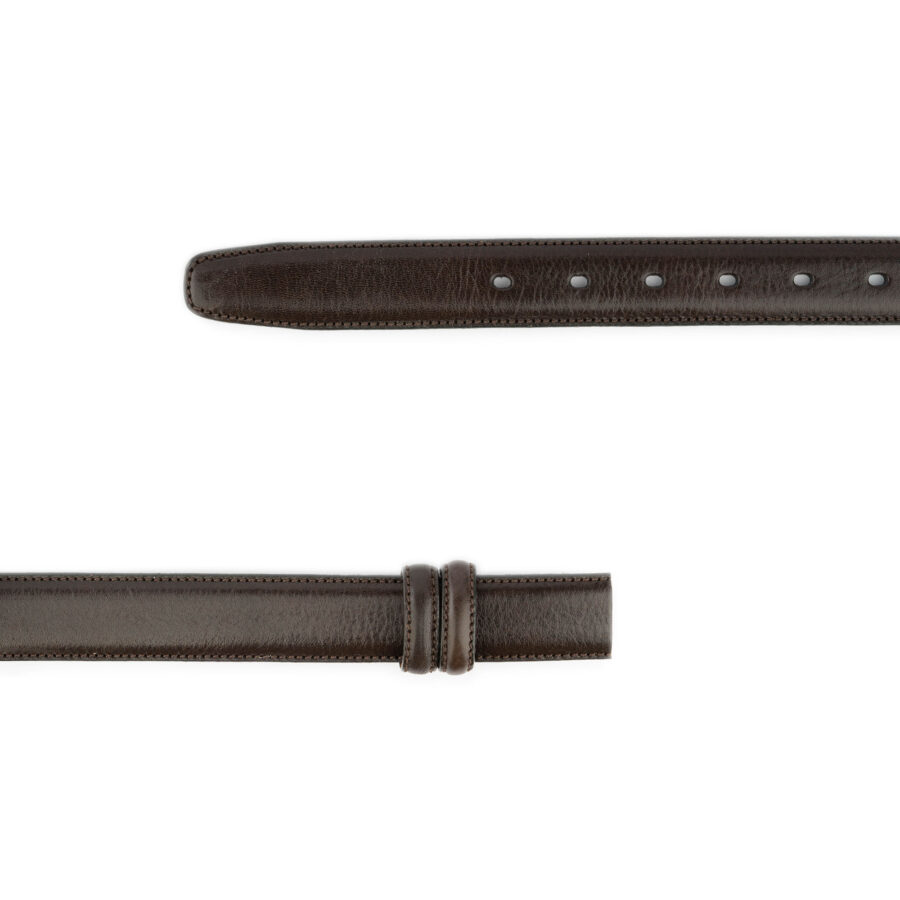 mens belt strap replacement dark brown leather 1 1 8 inch 2