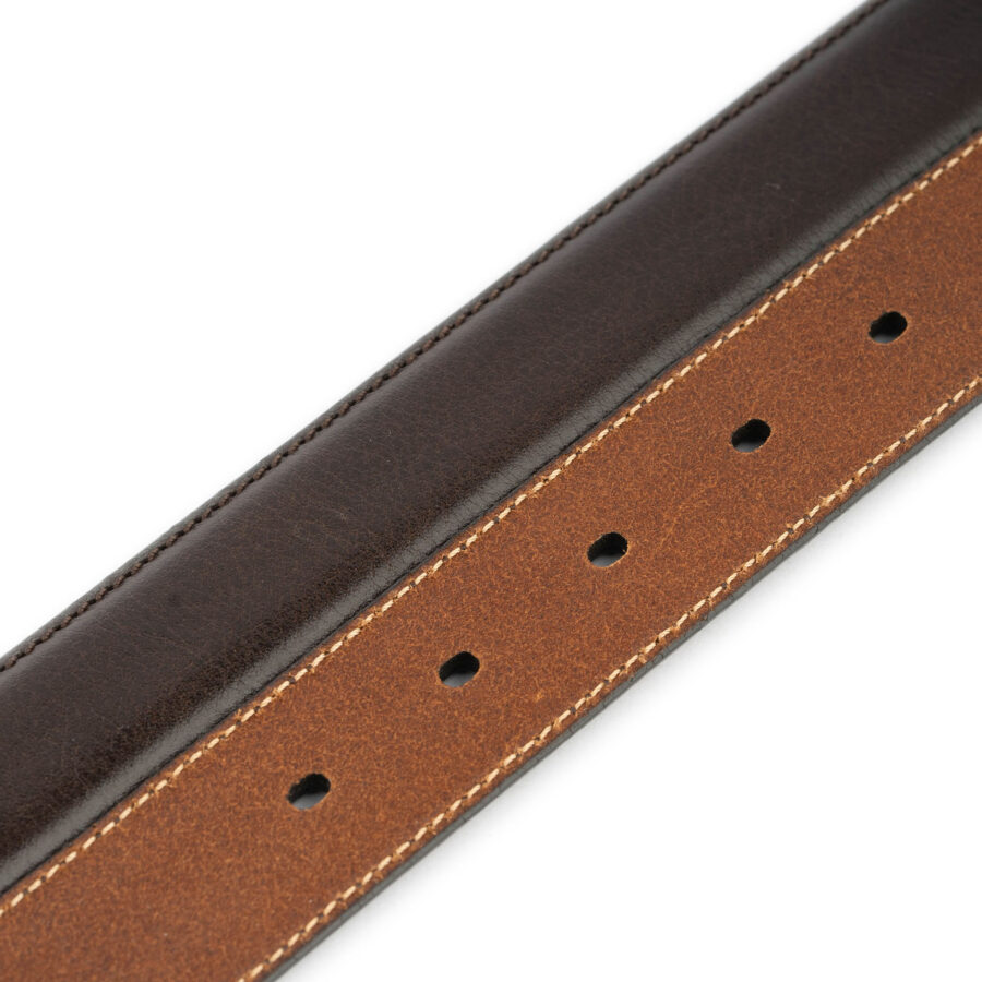 mens belt strap replacement dark brown leather 1 1 8 inch 3