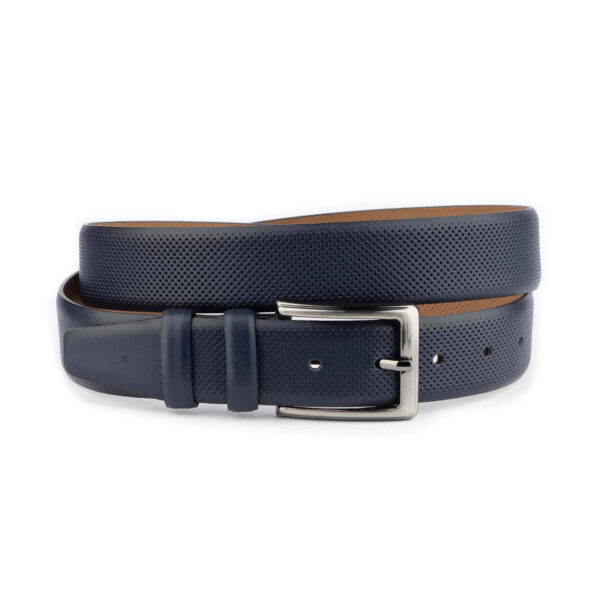 mens golf belts blue perforated leather 1 30 31072024 35 PERFBELTBLUE