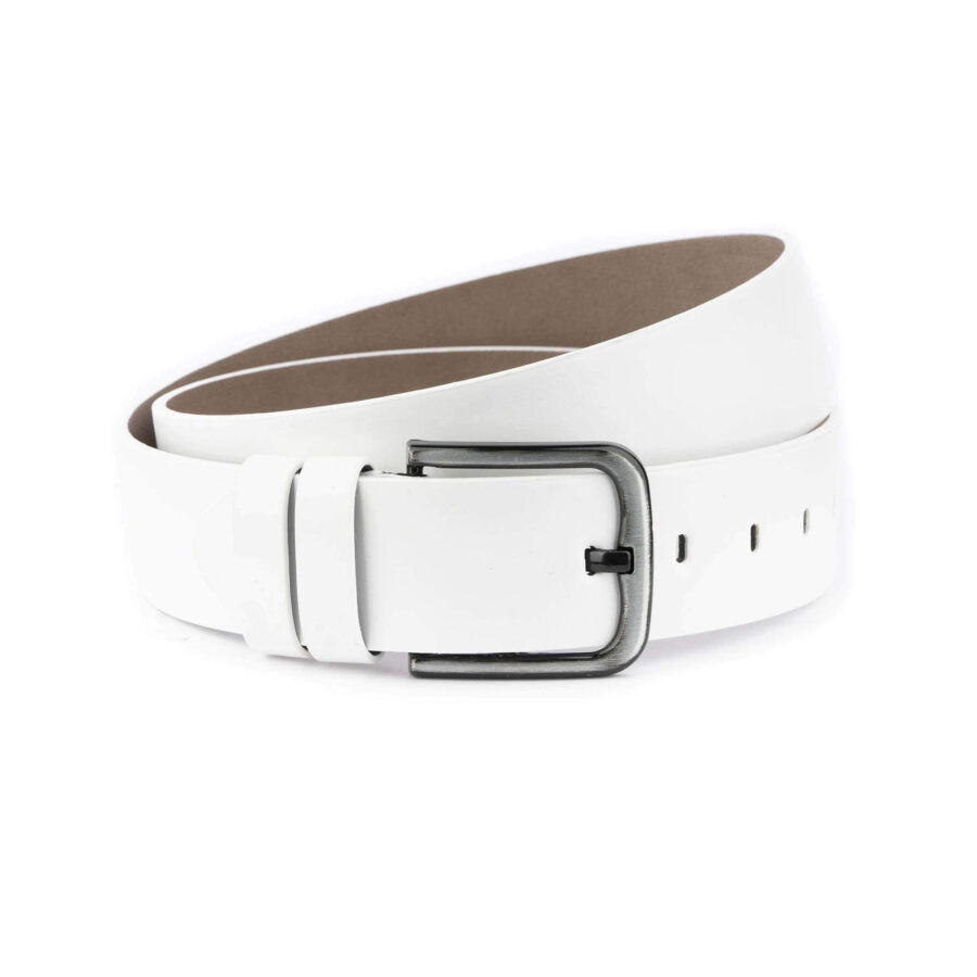 mens golf belts white vegan leather 4 5 cm wide 1 31 31072024 45 VEGABELTWHIT