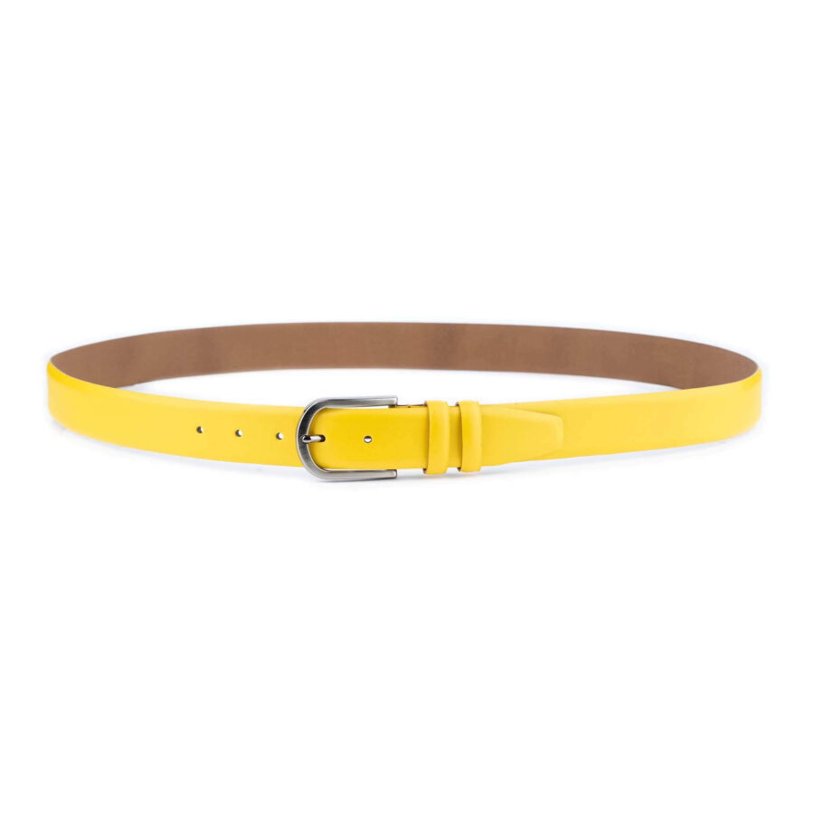 mens summer belts yellow leather high quality 4