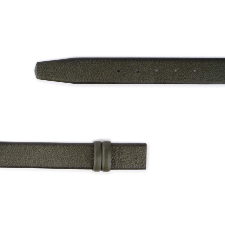 olive green buffalo leather men belt strap replacement 2