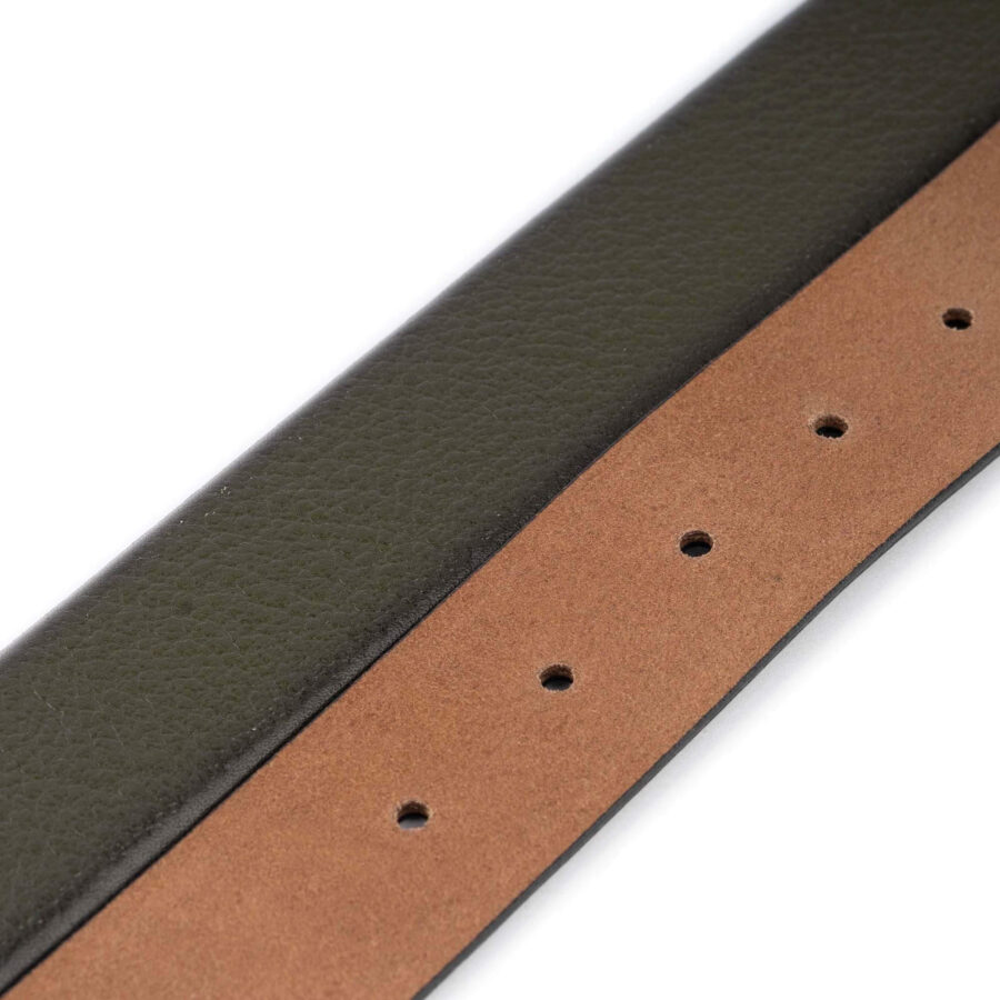 olive green buffalo leather men belt strap replacement 3