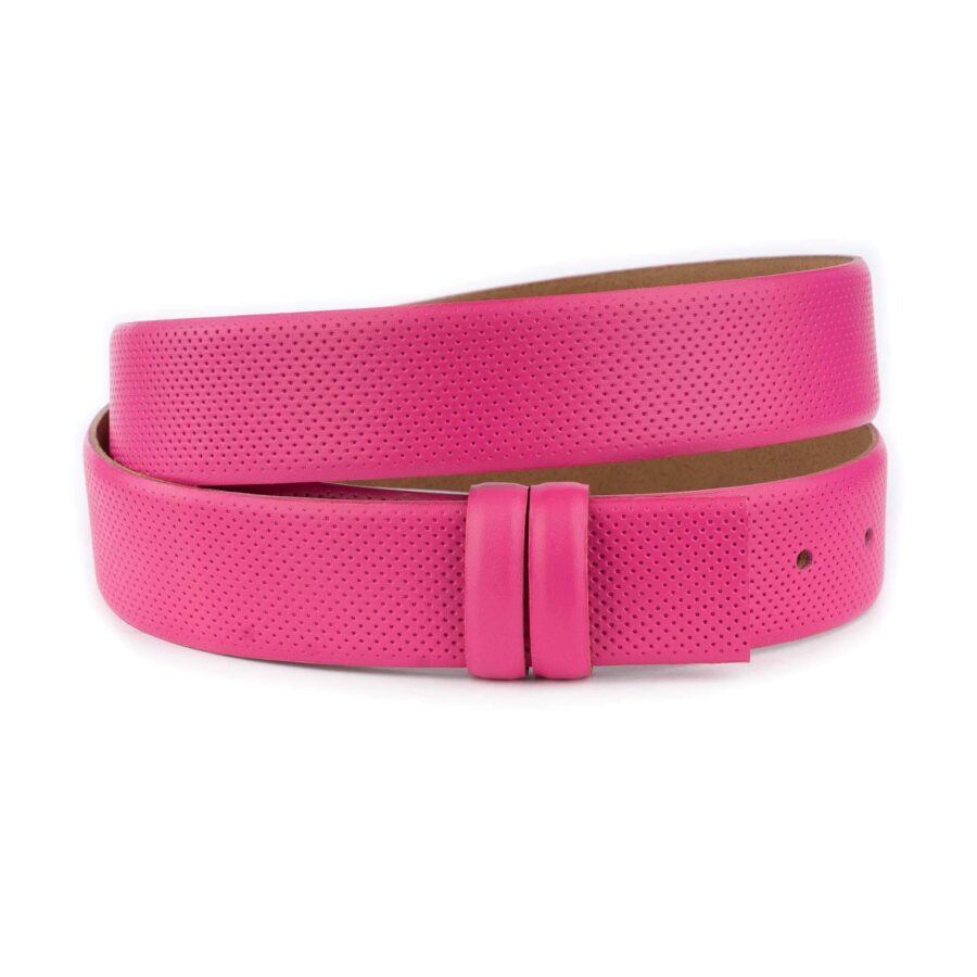 pink leather womens belt strap replacement dotted texture 1 01 30072024 35 PERFCUTPINK