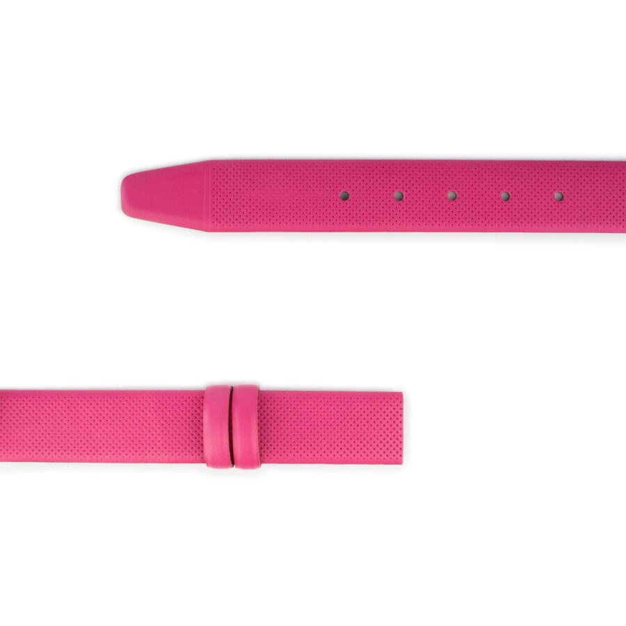 pink leather womens belt strap replacement dotted texture 2