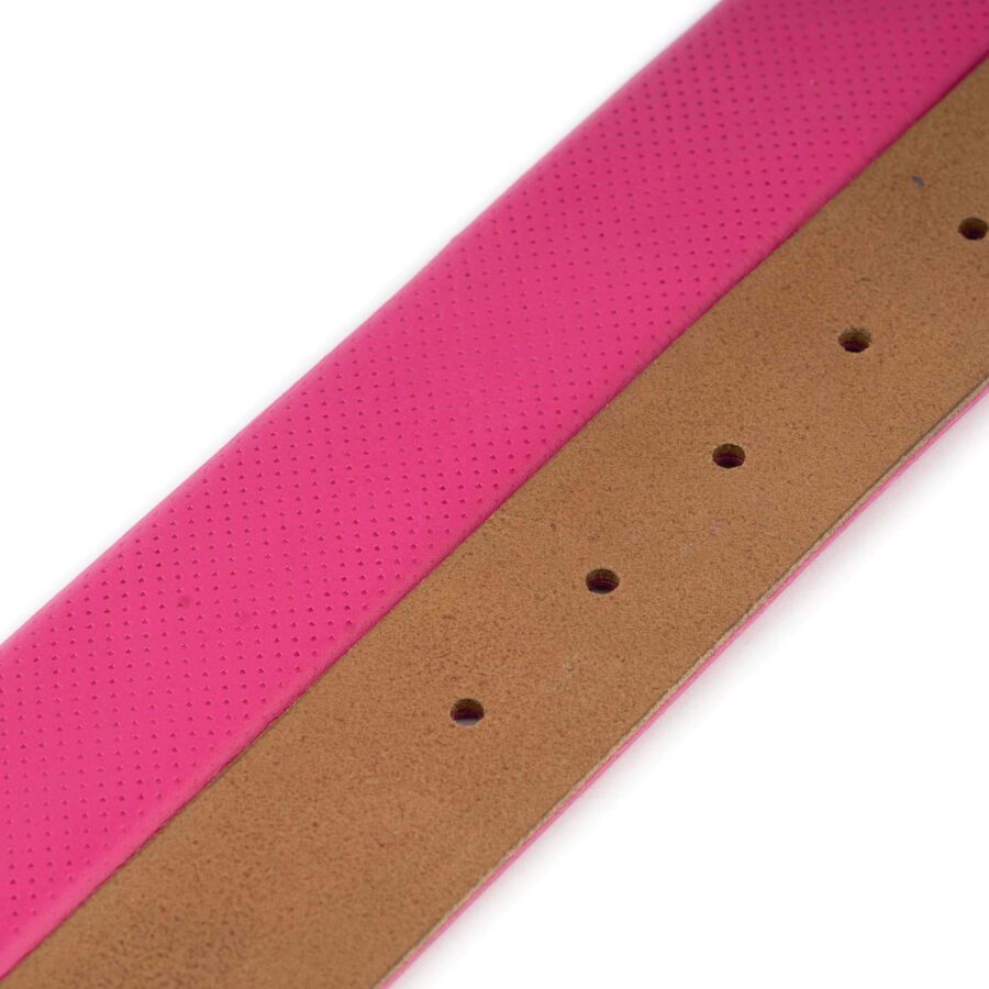 pink leather womens belt strap replacement dotted texture 3