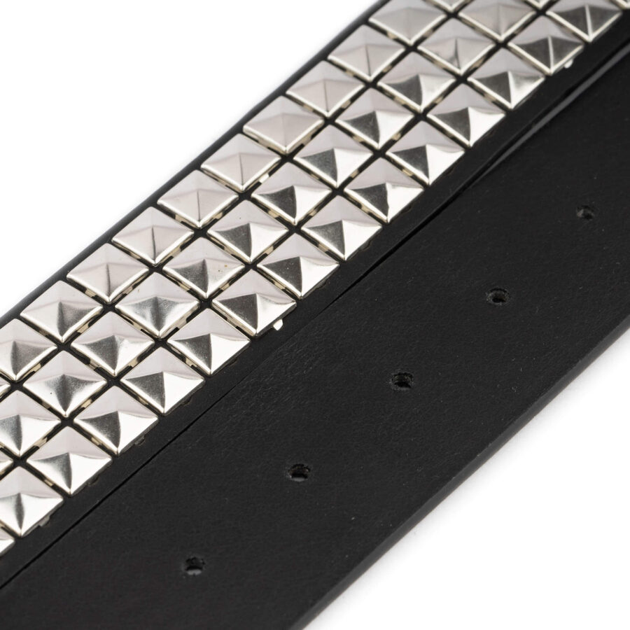 pyramid studded belt vegan leather 3