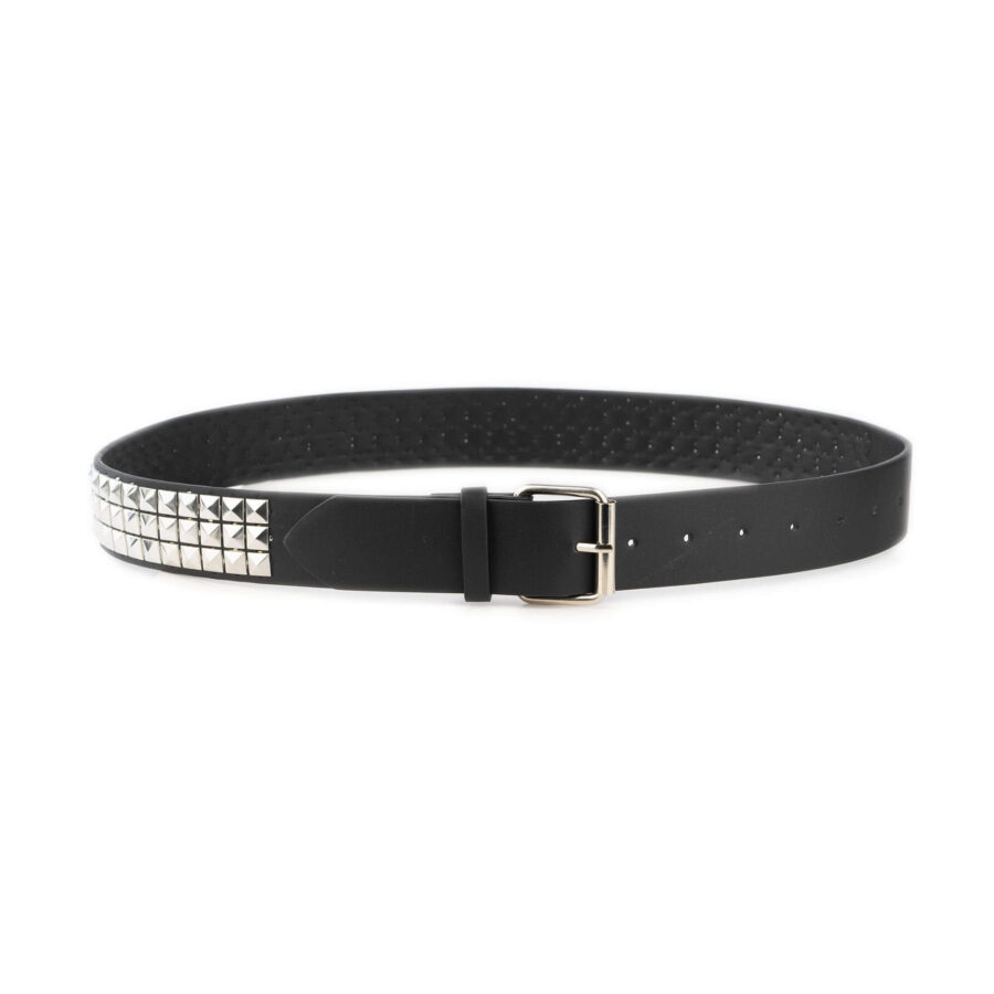 pyramid studded belt vegan leather 4