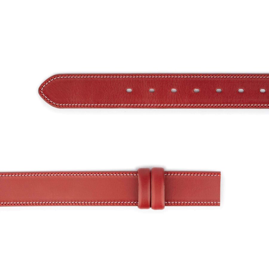 red leather belt replacement strap adjustable 4 0 cm 2