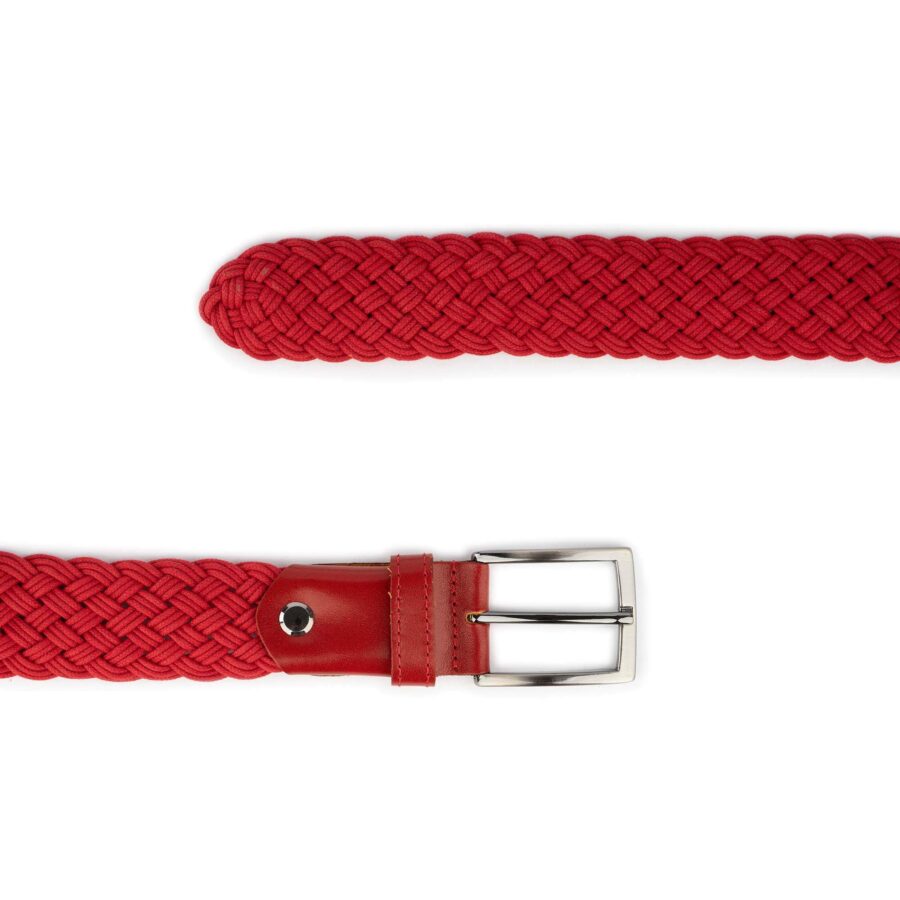 summer belt red braided cotton 2