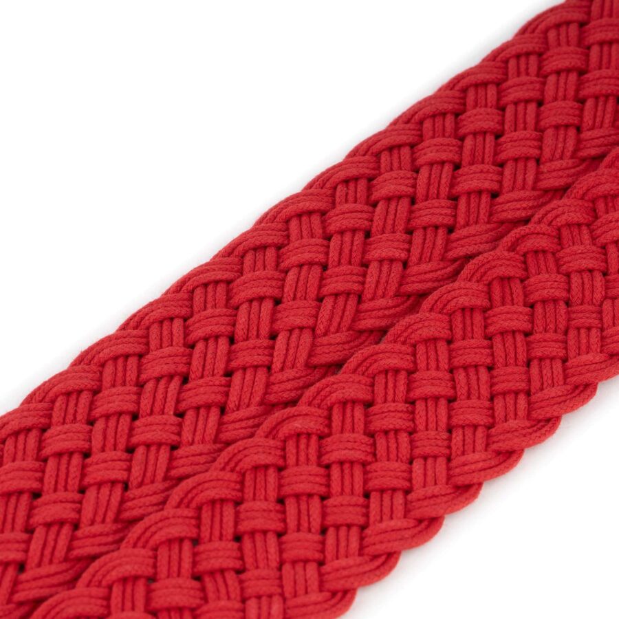 summer belt red braided cotton 3