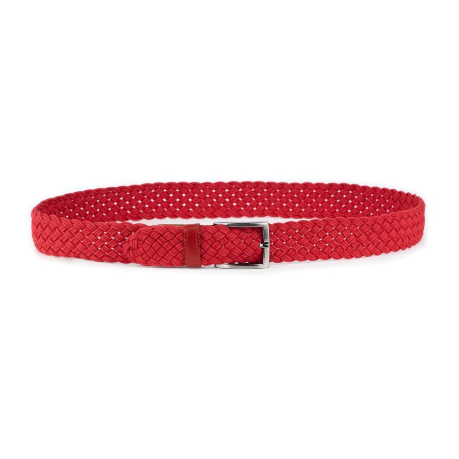 summer belt red braided cotton 5