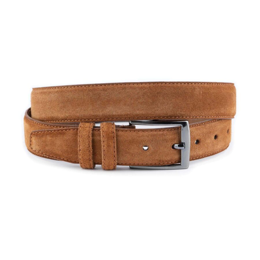 tobacco suede golf belt real leather 1 44 31072024 35 SUEDBELTTOBA