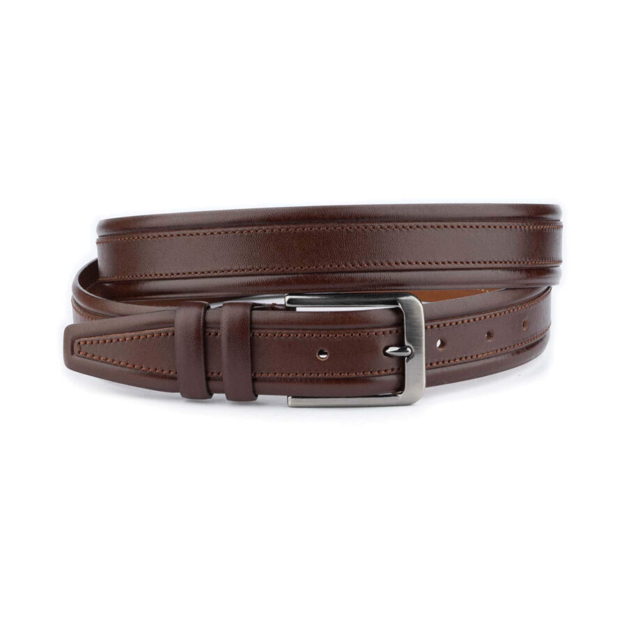 trendy belts men cognac leather stitched top quality 1 45 31072024 35 STITBELTCOGN