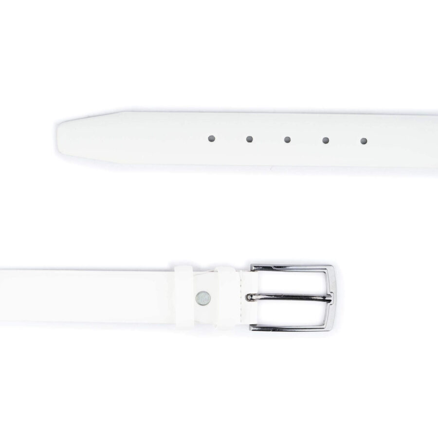 white mens summer belts for shorts vegan leather 2