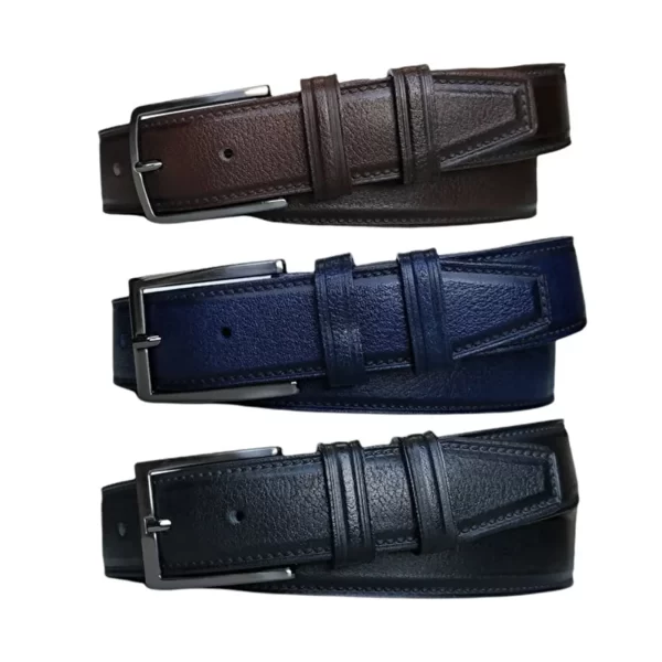 3 Piece Mens Belt Gift Set genuine leather KARPHBCV00001CXRAD 01