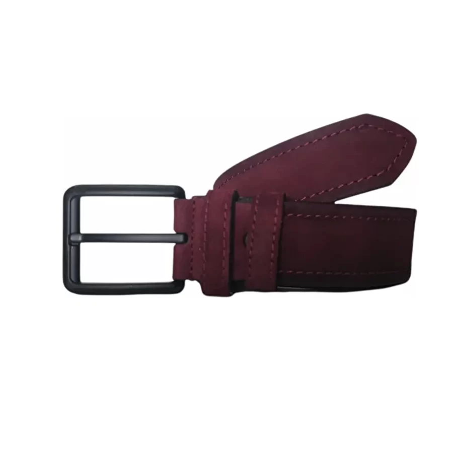 4 0 cm Male Belt For Jeans Bordo Suede Leather KARPHBCV00001CXRQK 01