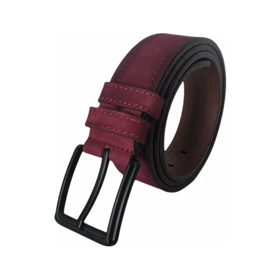 4 0 cm Male Belt For Jeans Bordo Suede Leather KARPHBCV00001CXRQK 02