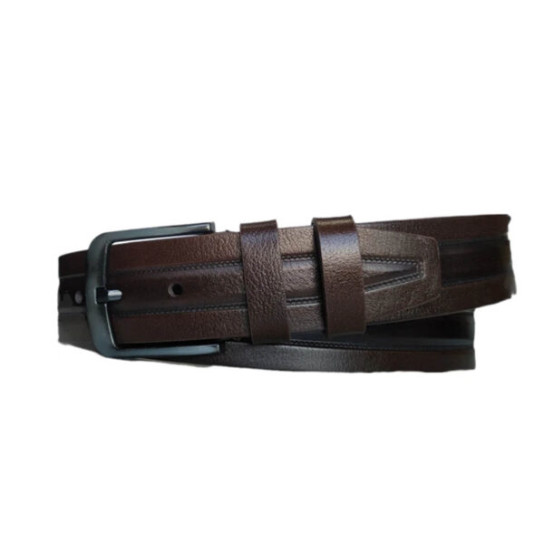 Best Male Belt For Jeans Dark Brown Embossed Leather Extra Wide 4 5 cm KARPHBCV00001CXQYN 1