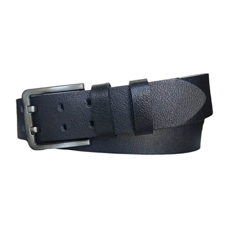 Black Male Denim Belt Two Prong Extra Wide 4 5 cm KARPHBCV00002IE0P3 1