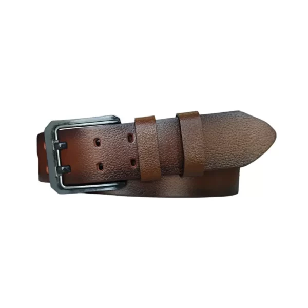 Gents Belt For Jeans Brown Leather Double Prong Extra Wide 4 5 cm KARPHBCV000025W0CQ 1