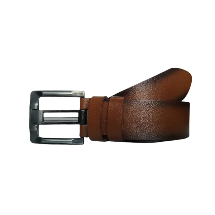 Gents Denim Belt Brown Calf Skin Wide Pin 4 5 cm KARPHBCV00001CXRKE 02