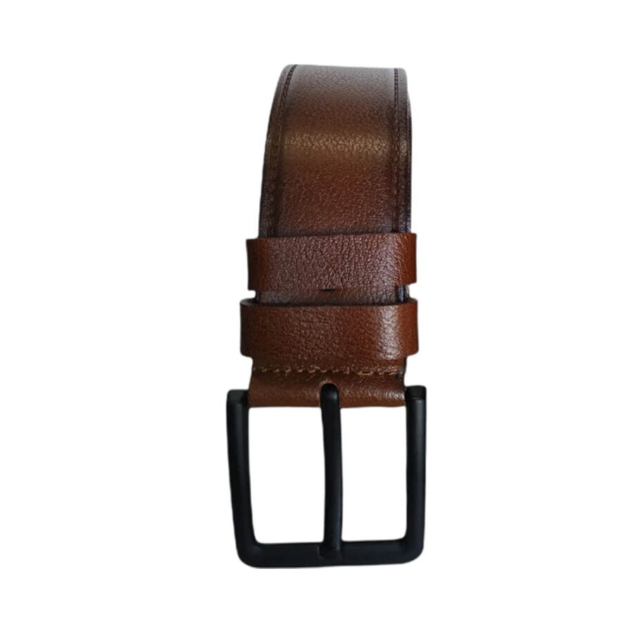 Gents Denim Belt Brown classic leather Extra Wide 4 5 cm KARPHBCV00001CXQQD 3