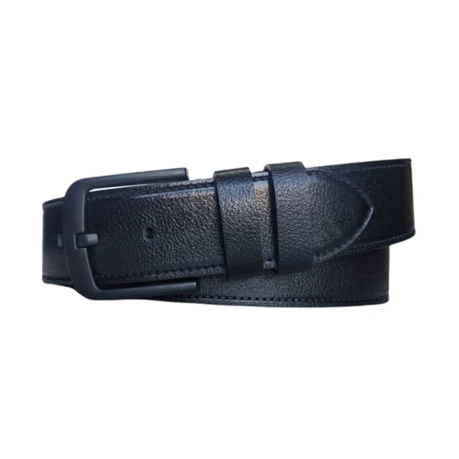 Male Belts For Denim Black Calf Leather Extra Wide 4 5 cm KARPHBCV00001CXQQD 1