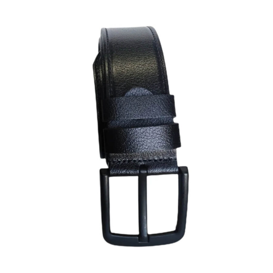 Male Belts For Denim Black Calf Leather Extra Wide 4 5 cm KARPHBCV00001CXQQD 3