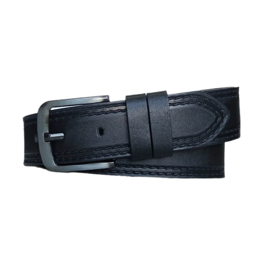 Male Belts For Denim Black Calf Leather Extra Wide 4 5 cm KARPHBCV00001CXQVO 1