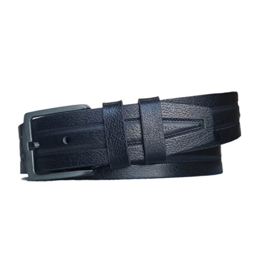 Male Belts For Denim Black Calf Skin Extra Wide 4 5 cm KARPHBCV00001CXQOT 1