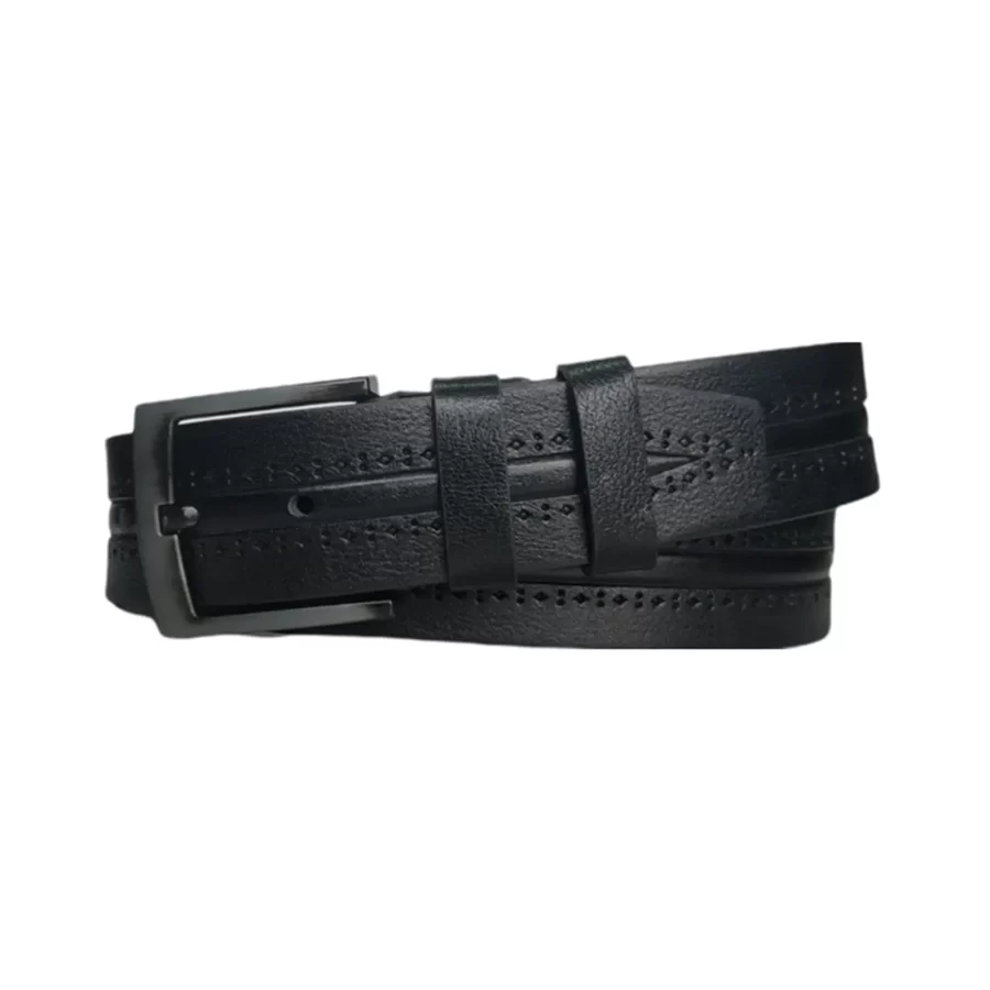 Male Belts For Denim Black Laser Cut Extra Wide 4 5 cm KARPHBCV00001CXQR8 01