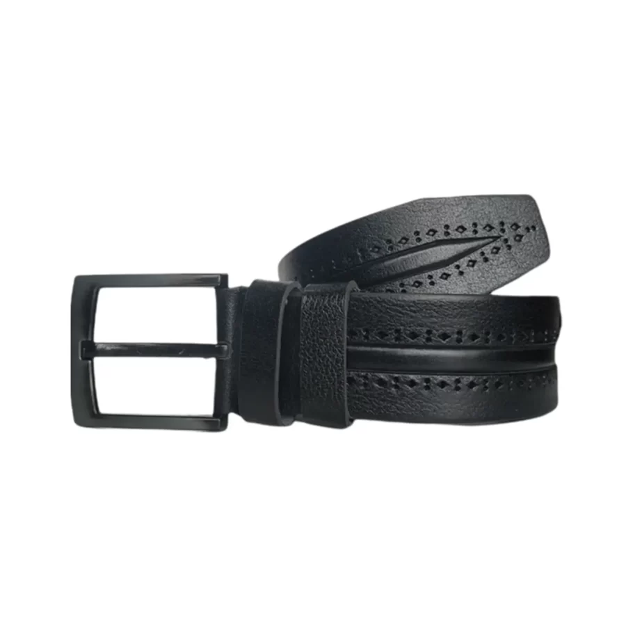 Male Belts For Denim Black Laser Cut Extra Wide 4 5 cm KARPHBCV00001CXQR8 02