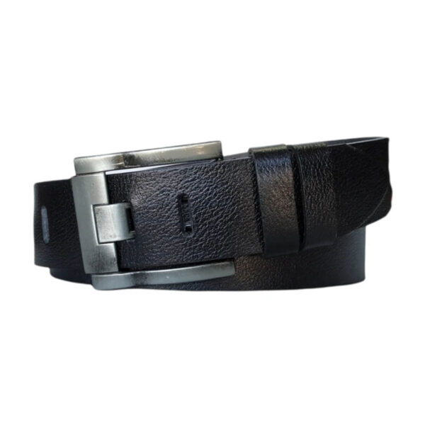 Male Belts For Denim Black Leather Wide Pin 4 5 cm KARPHBCV00001CXRF1 1