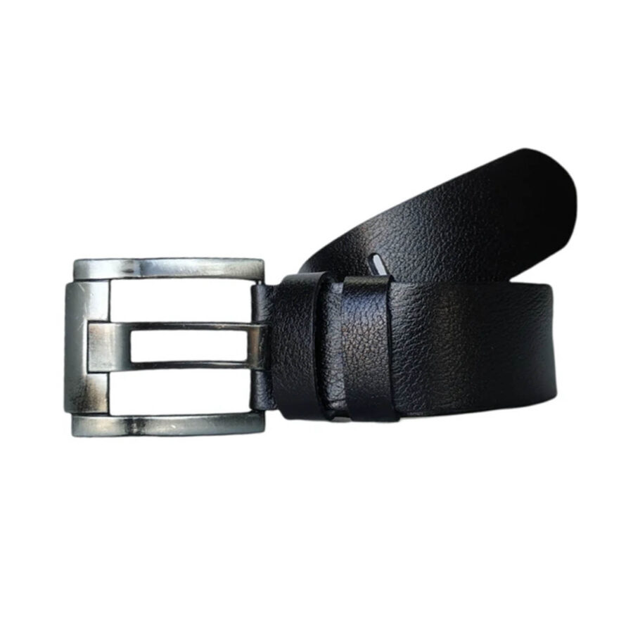 Male Belts For Denim Black Leather Wide Pin 4 5 cm KARPHBCV00001CXRF1 2