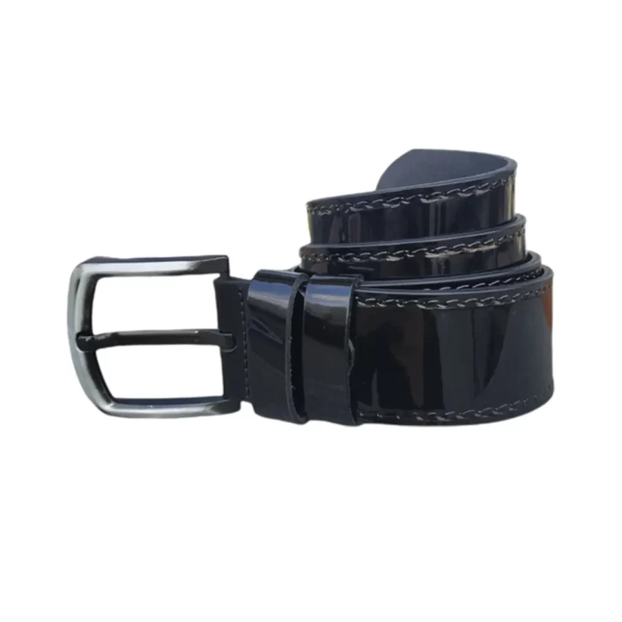Male Belts For Denim Black Patent Leather Extra Wide 4 5 cm KARPHBCV00001CXRKF 00
