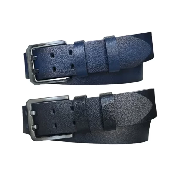 Mens Denim Belt 2 Piece Gift Set Extra Wide 4 5 cm KARPHBCV00002IE0P3 00