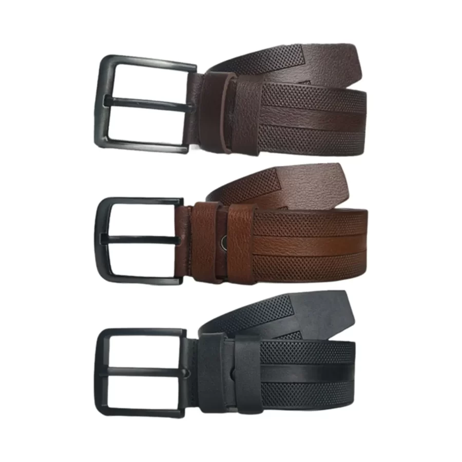 Mens Denim Belt 3 Piece Gift Set Extra Wide 4 5 cm KARPHBCV00001CXQS3 02