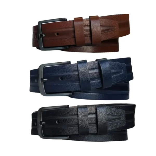 Mens Denim Belt 3 Piece Gift Set Extra Wide 4 5 cm KARPHBCV00001CXR3C 01