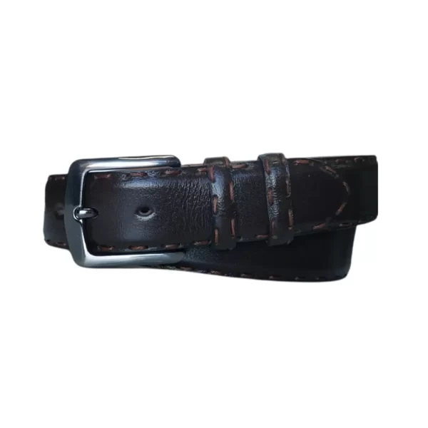 Thick Mens Denim Belt Black Genuine Leather KARPHBCV00001CXR2P 01