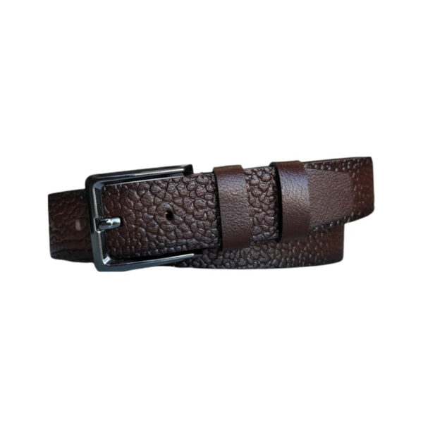 Thick Mens Denim Belt Dark Brown Leather KARPHBCV00001CXQQ8 DRBR 1