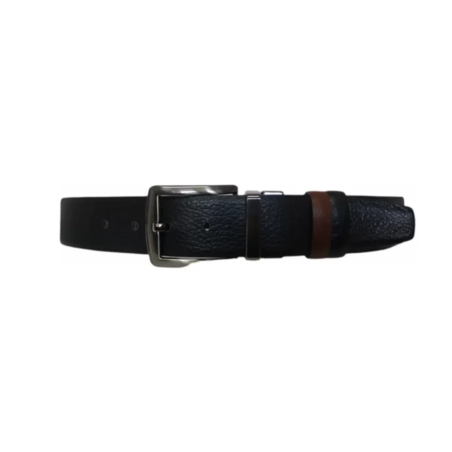 Thick Mens Denim Belt Reversible Dark Brown Black KARPHBCV00001CXRLD 02