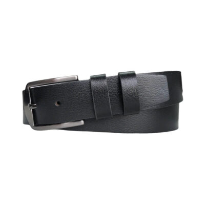 Wide Gents Denim Belt Black Calf Skin KARPHBCV00001CXR8Q BLACK 1