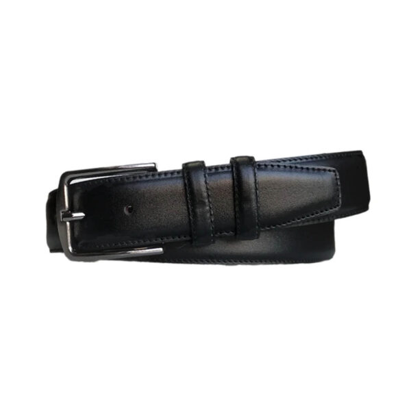 Wide Gents Denim Belt Black Genuine Leather KARPHBCV00001CXQVV BLACK 1