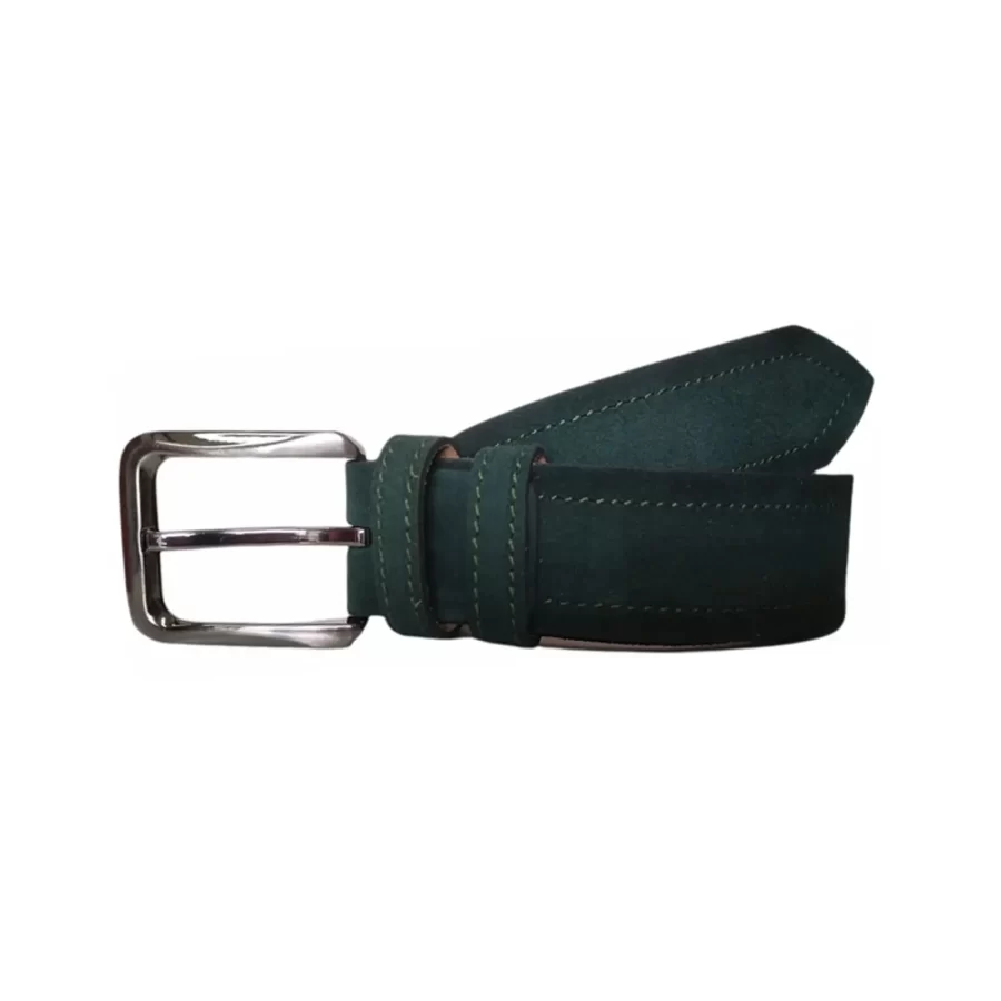 Wide Male Belt For Jeans Emerald Green Suede KARPHBCV00001CXRSX 02