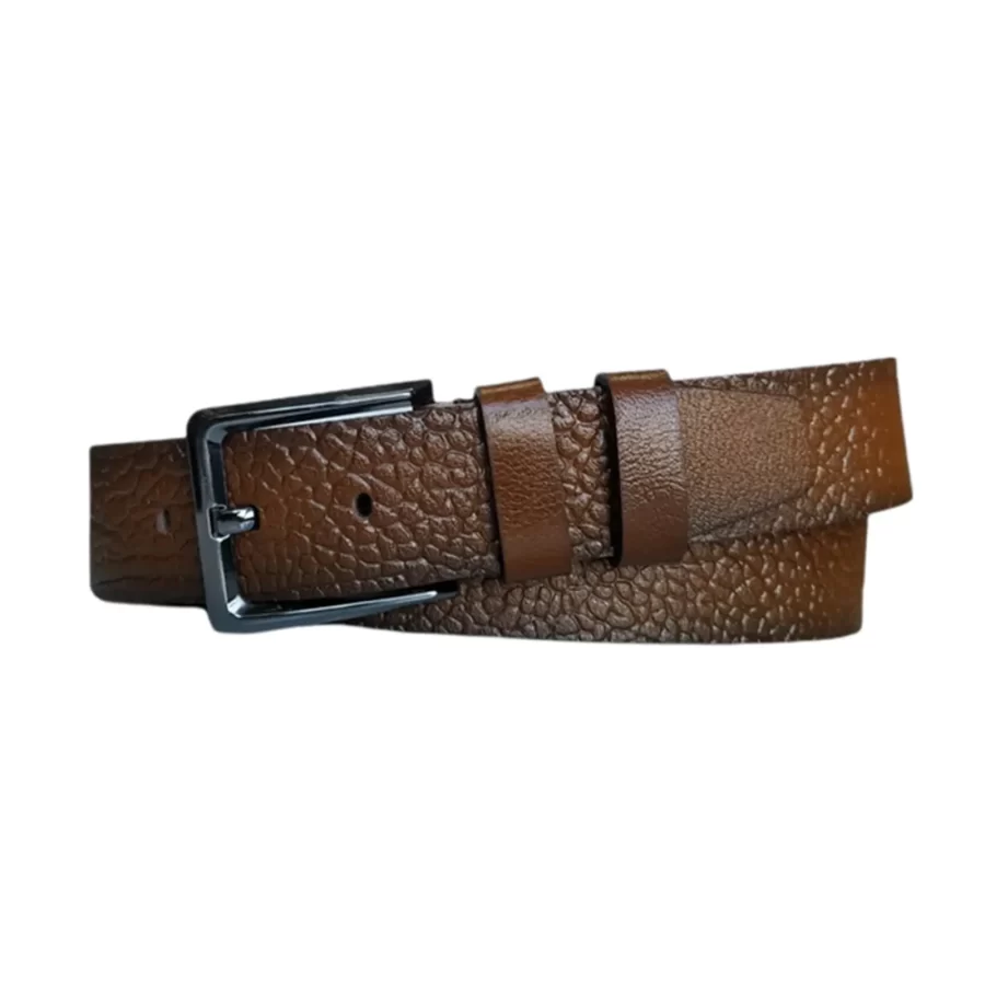 Wide Male Belt For Jeans brown real leather KARPHBCV00001CXQXB 01